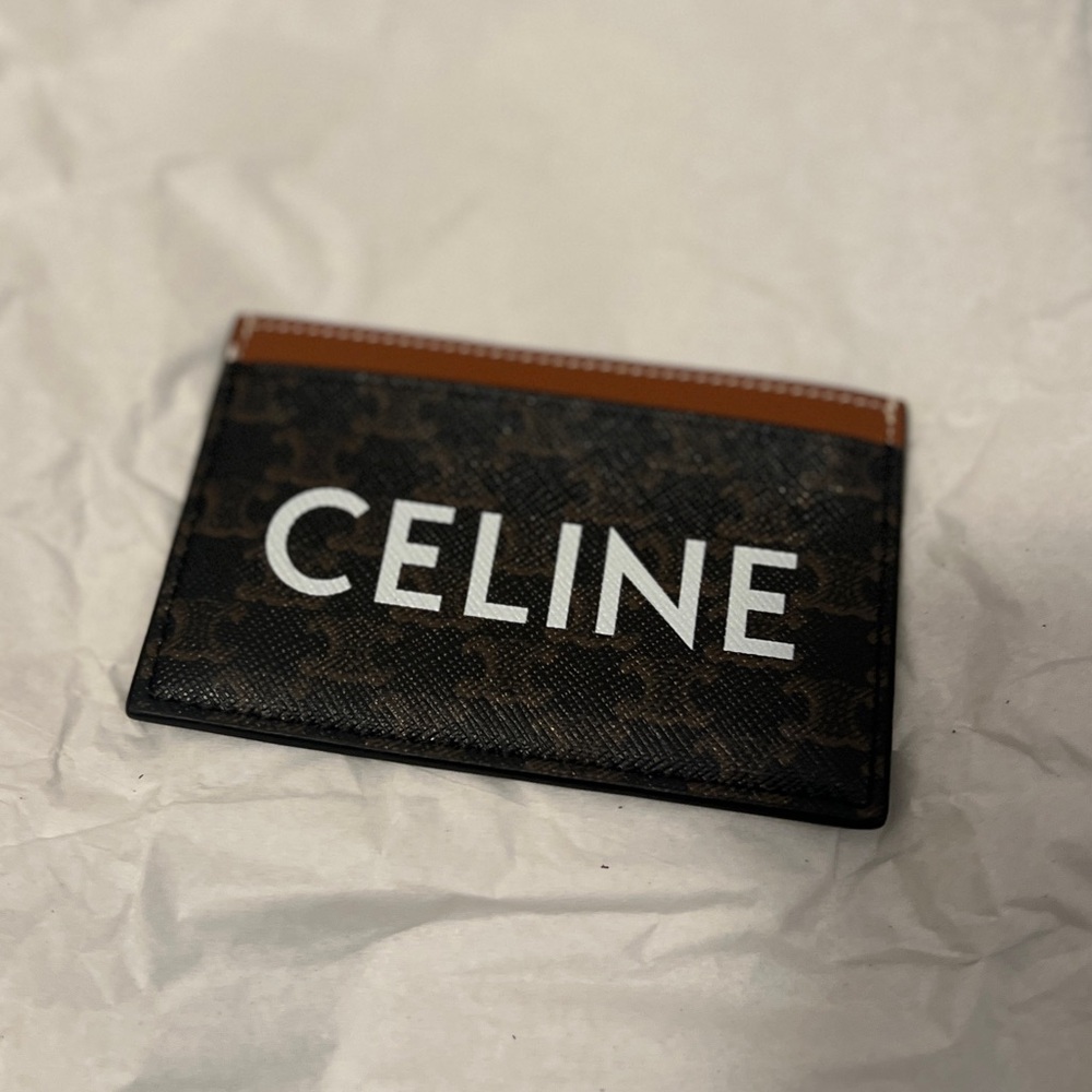 Brand 🆕 CELINE Cardholder in Triomphe Canvas with Celine print